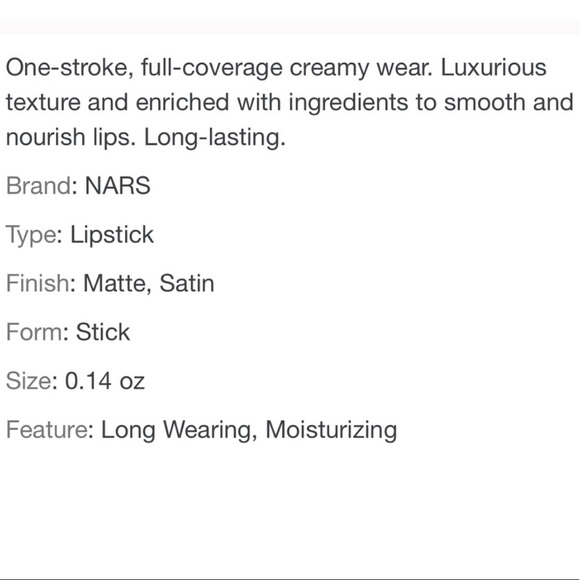 2 for $20 Clearance Nars Audacious Lipstick - Picture 2 of 8